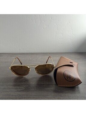 RAY-BAN Sunglasses RB 3735 001/51 GOLD BROWN 60-17 FRAMES ONLY With Case